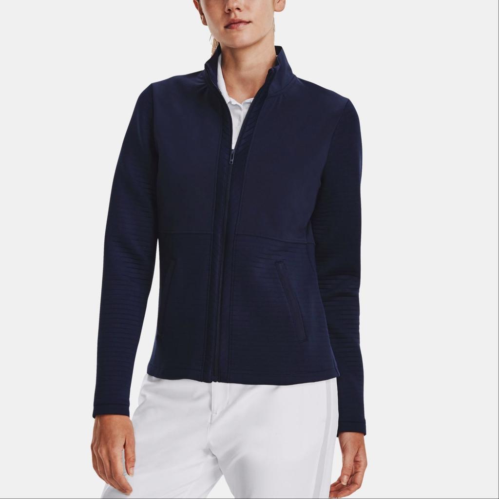 Under Armour UA Storm Daytona Solid Color Breathable Long Sleeve Jacket Women Jacket Navy-Blue 1373635-410