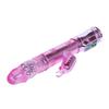 Throbbing Bunny Rotating Jelly Vibrator with Pearls