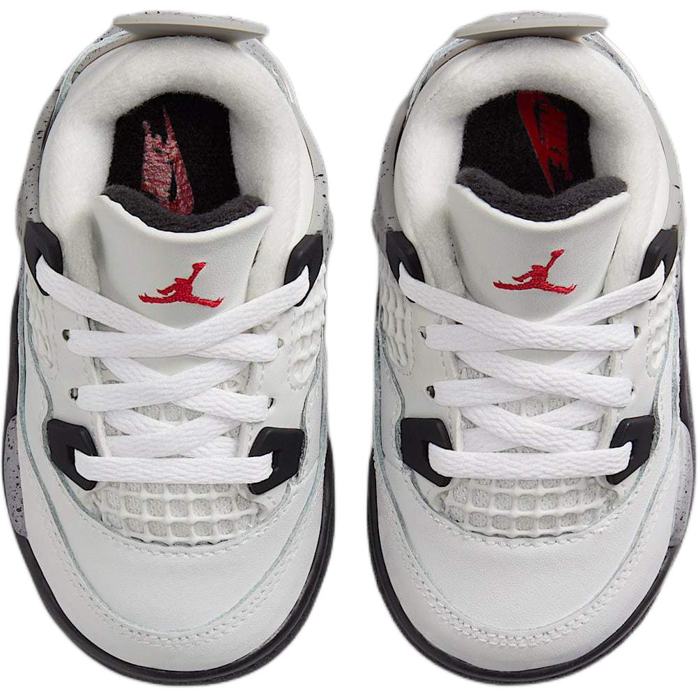Air Jordan 4 Retro OG TD White Cement 2025 Dětské tenisky Summit-White Fire-Red Tech-Grey IB4387-100