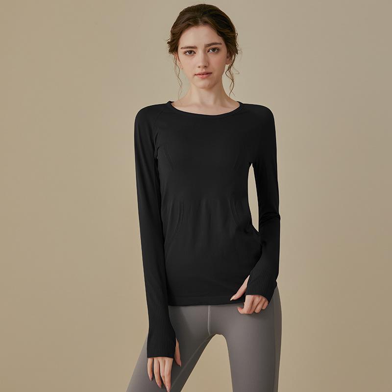 

Женский высококачественный облегающий топ с длинным рукавом для йоги и фитнеса S size [recommended for under 95 pounds]