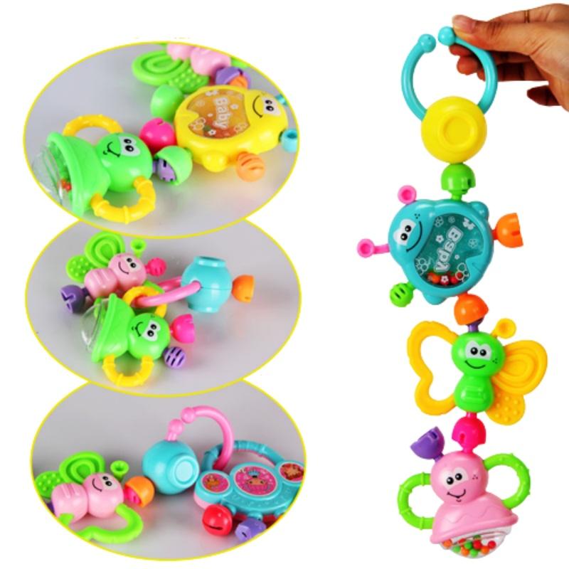Set Newborn Rattle Baby Early Education Handbell Fancy Musical Toys 7pcs