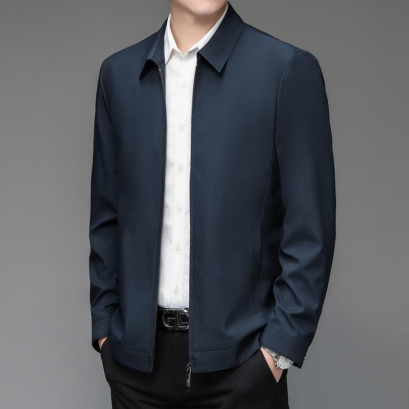 Men's Autumn New Style Business Casual Loose Lapel Top Middle-aged and Elderly Daddy Suit Men's Jacket