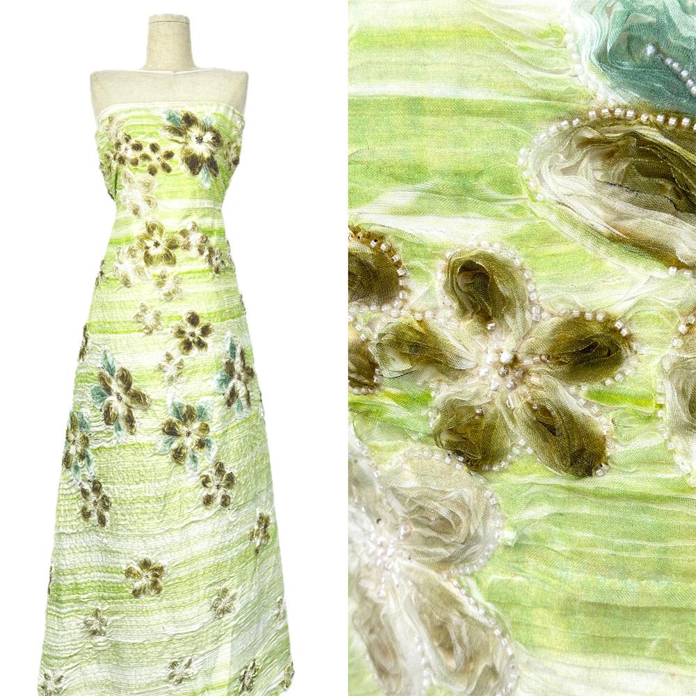 Latest Nigerian 3d Lace Fabric 2026 5 Yards African Sequins Lace Fabric Beaded Tulle Embroidered Fabric for Wedding Dress Sewing