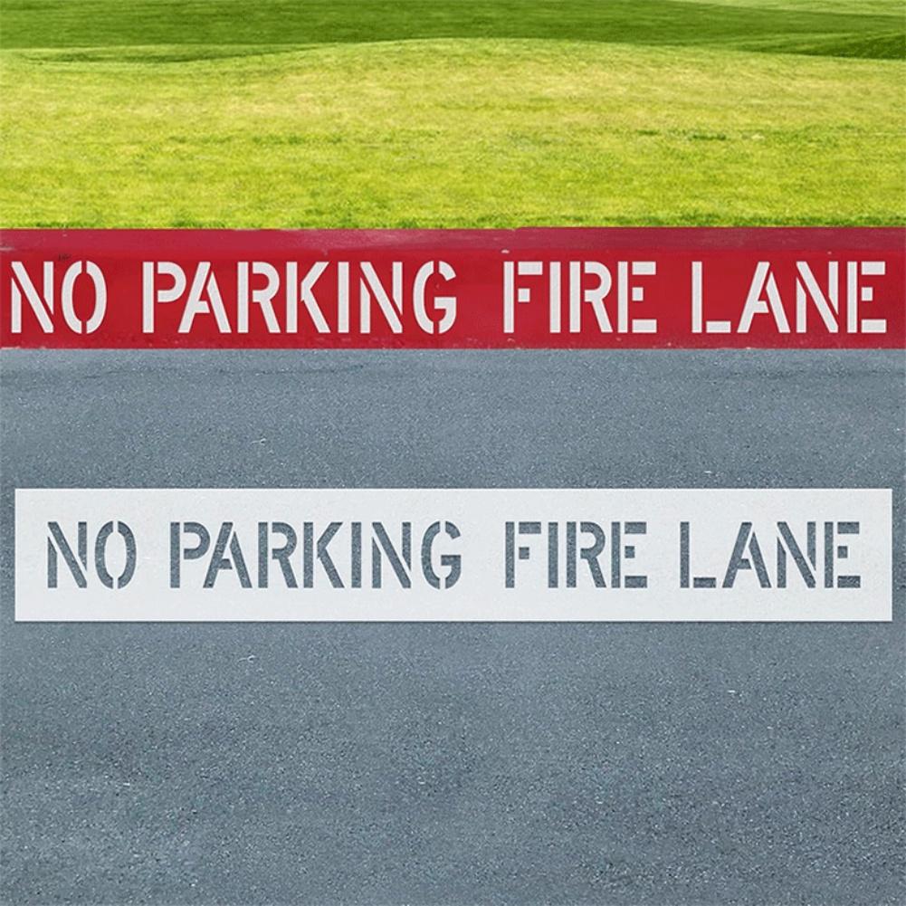 No Parking Fire Lane Stencil for Asphalt Concrete Pavement Foldable Design for Multi-Surface Parking Lot Marking China Mainland