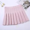 Spring 2025 Women's High Waist Plaid Pleated Skirt - Black A-Line Slimming College Style