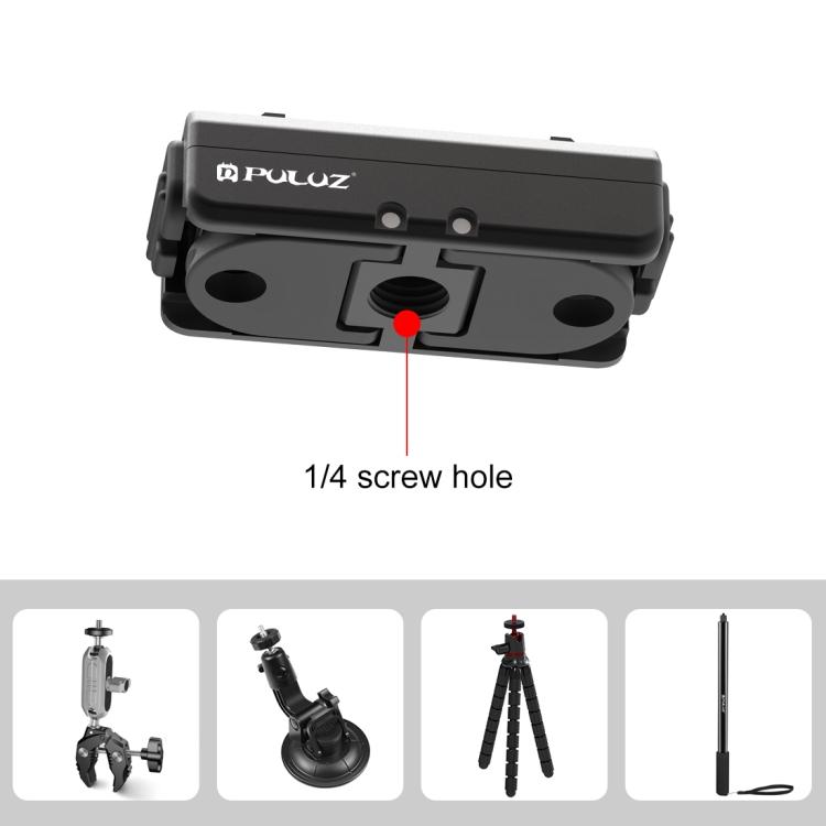 Für Insta360 Ace / Ace Pro / X4 PULUZ Magnetische Schnellwechsel-Basishalterung (Schwarz)