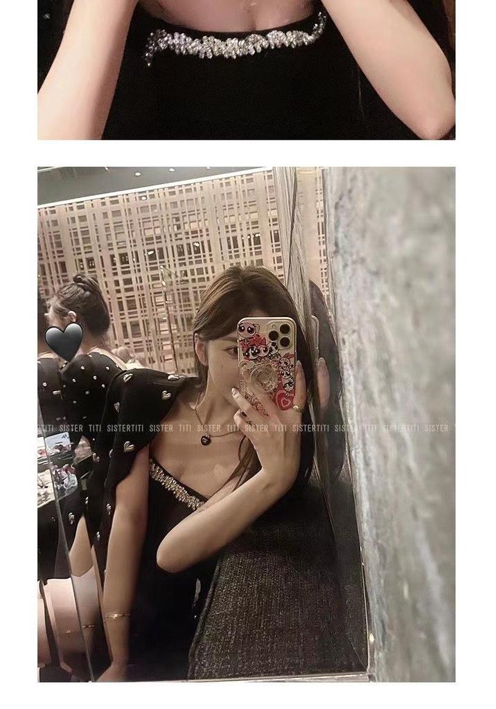 Big Sister Top-Tier Sequined Strapless Little Black Dress