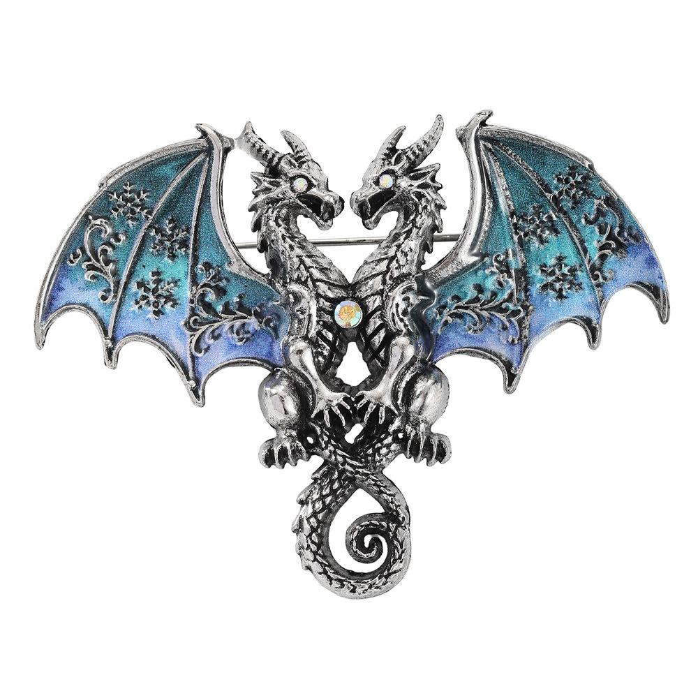 Sparkling Metal Dragon Brooches Novelty Elf Animal Brooch Fashion Brooch Pins Prom