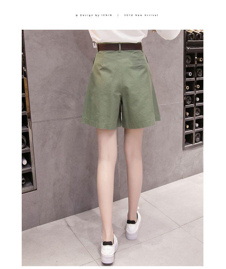 Women's High-Waisted Wide-Leg A-line Shorts - Summer 2026 Korean Style Casual Capris