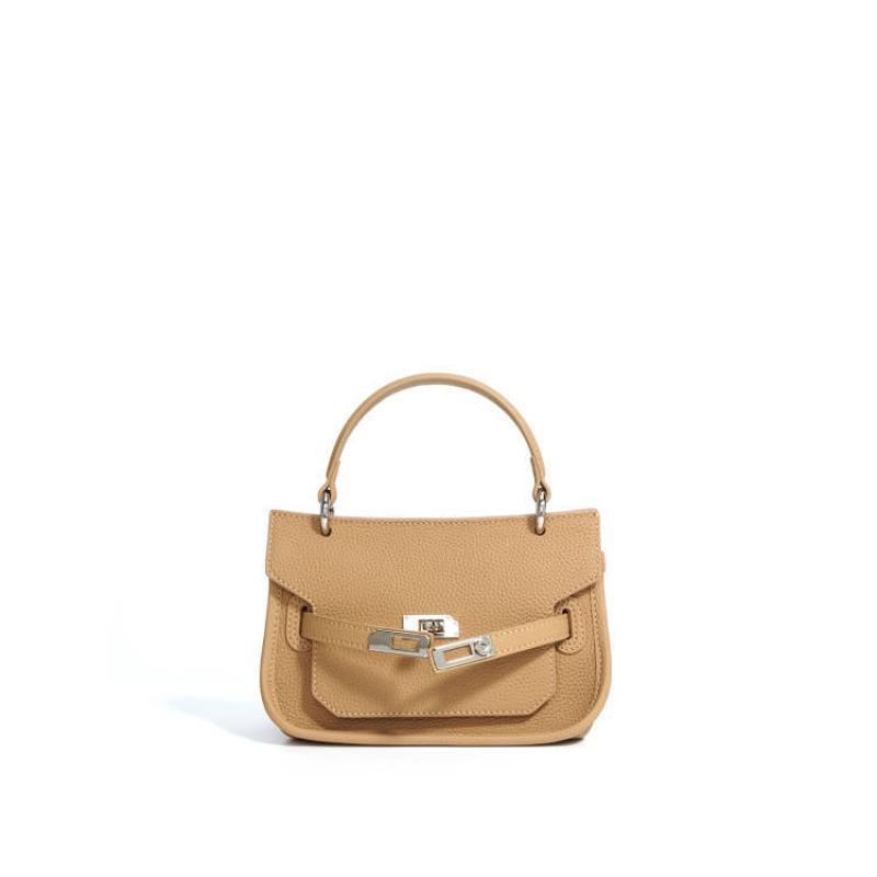 Customized office workers female niche high-end hand bag handbag versatile leather minimalist style new small square bag