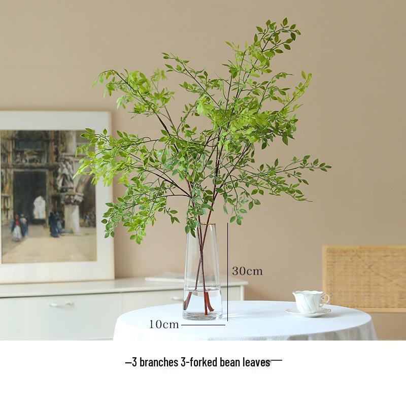 Nandina Artificial Green Plant Branch for Decor - Ideal for Living Rooms, Malls, Landscaping, Floor Ornaments, and Photography Props.