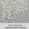 Mixed Mini Nail Art Pearls: Gold & Silver Half-Face Decorative Flat Bottom Pearl Accessories for DIY Nails