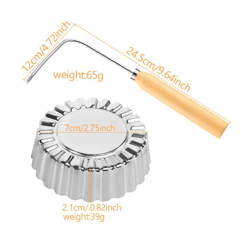 2Pcs/Set Pastry Mold Cookie Bake Mold Cake Printing Molds Funnel Biscuit Dessert Maker Waffle Model Set Baking Accessories DIY Decor Cake