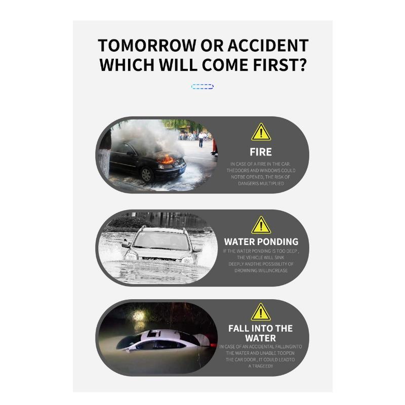 Car Safety Hammer Emergency Window Breaker Seat Belt Cutting Machine For Skoda Octavia Superb Rapid Kodiaq Karoq Fabia Kamiq Roomster Citigo