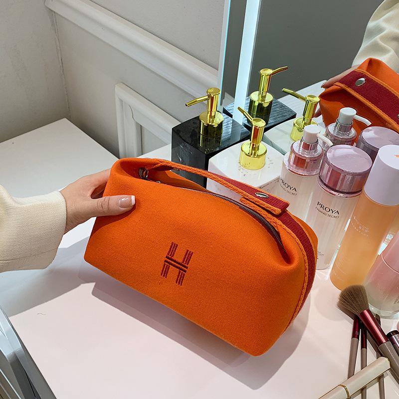 

2022 Korean-Inspired Large Canvas Makeup and Toiletry Travel Bag