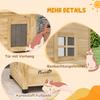 Cat House, Cat Hut, Cat Cave, Weatherproof, Suitable for Cats Up To 6 Kg, 57 Cm X 45 Cm X 43 Cm, Natural