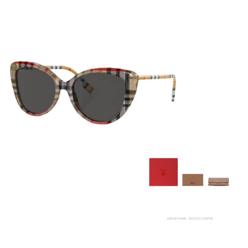 

Burberry Mirror Logo Acetate Cat Eye Sunglasses Men s Brown 54 коричневый