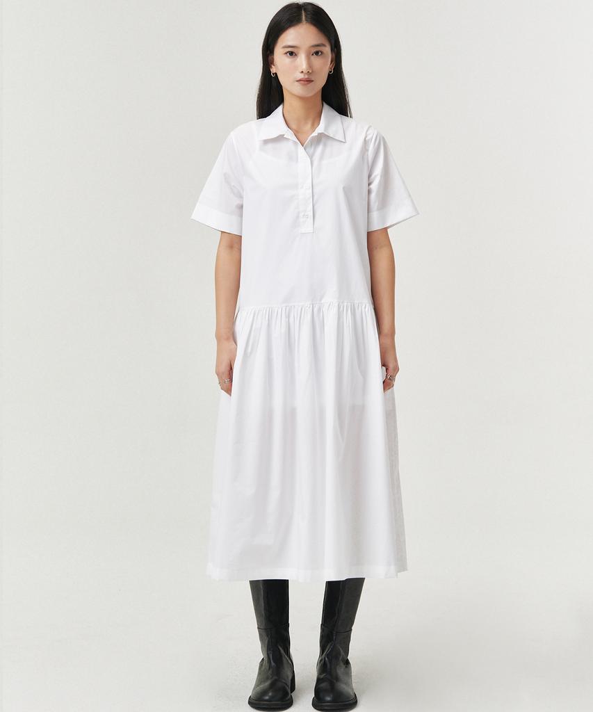 LOVLOV French Collar Dress_White