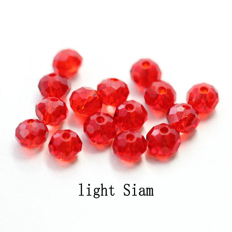 Big Sale 6-8mm Crystal Round Beads Colorful Charms Glass Loose Beads for Jewelry Making Necklace Bracelet Accessories