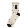 Cute Cat Socks for Women Trendy Soft Breathable Mid-tube Socks Korean Style Cartoon Student Socks