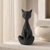 Soft Decoration Cat Statue 3D Printed Meditating Figurine, Modern Abstract Sculpture with Cross-Legged Pose, Collectible Art Piece Minimalist