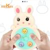 Children Brain Game Entertainment Cartoon Push to Play Pendant Hand Eye Coordination Finger Training Whacking Mole Toy with Hanging Rope Kids Toys