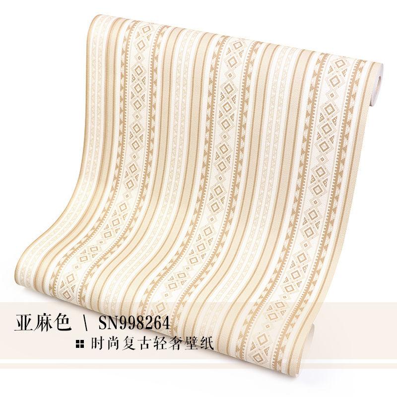 European Luxury Striped Wallpaper Tibetan Ethnic Style Living Room Bedroom Background Wall Paper for Hotel Restaurant