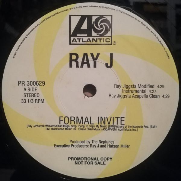 

12inch Record RAY J Formal Invite PR300629PROMO 2001 US Rap HipHopRB Used