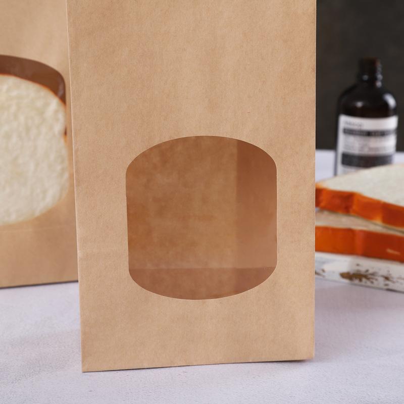 50 Bread Bags, Essential for Home Parties, Window Sealed Packaging, Kraft Nonstick Cookie Bags!