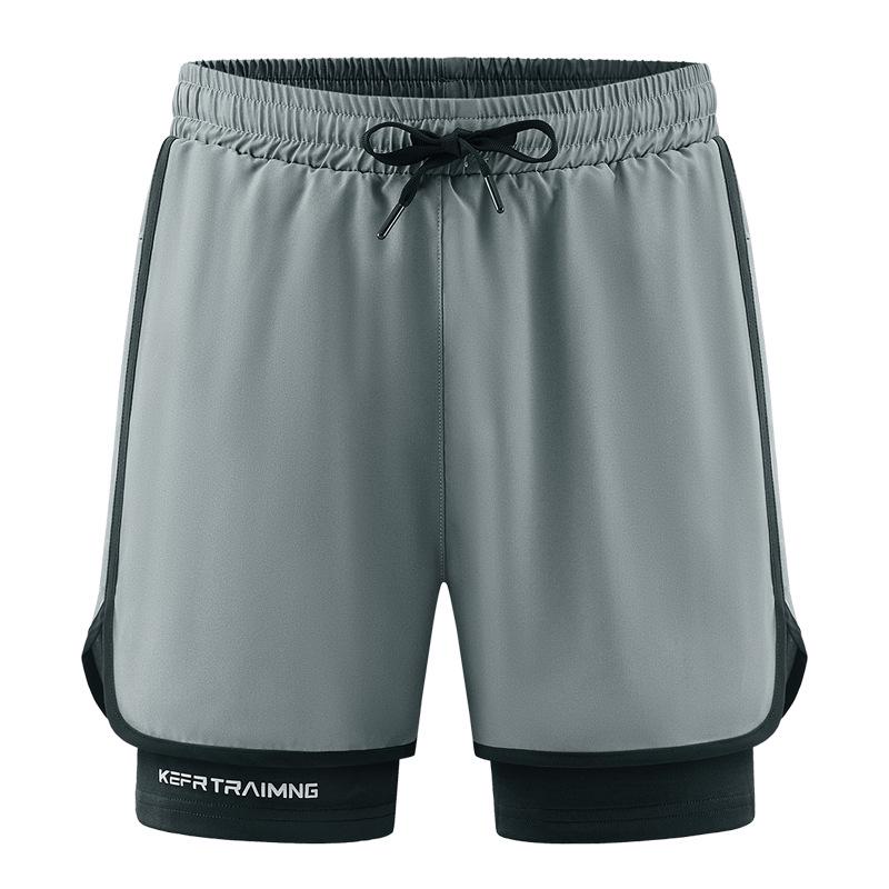 Unisex Quick-Dry Two-Piece Style Summer Sports Shorts for Running and Training