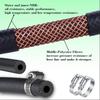 5/16 Inch ID Fuel Line Hose, J30R9 NBR Rubber Push Lock Hose High-Pressure 300PSI Gasoline Tube with 10 PCS SS Clamps for Fuel Systems Engines 10FT