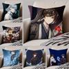 Casual Warm Daily TTower of God Cushion Cover Linen Pillow Case Soft Breathable Protective Couch Room Decoration