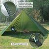 3x6m Awning Waterproof Tarp Tent Shade with Pole Folding Camping Canopy Ultralight Beach Sun