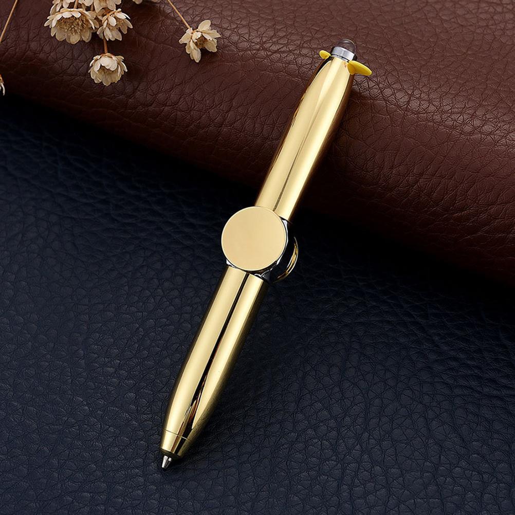 Multi Function Metal Finger  Spinning Toy Scope Pen Light Ball Pen Shape Relieve Stress Toy Gift