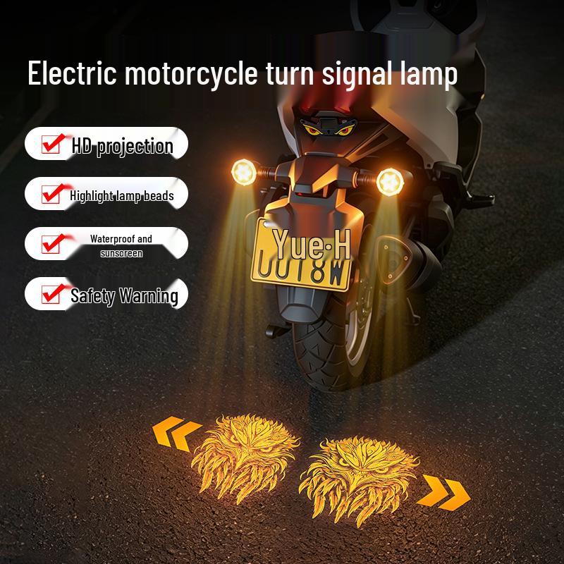 LED Flowing Water Motorcycle Turn Signal, Super Bright 12V Direction Indicator for Electric Vehicles and Scooters