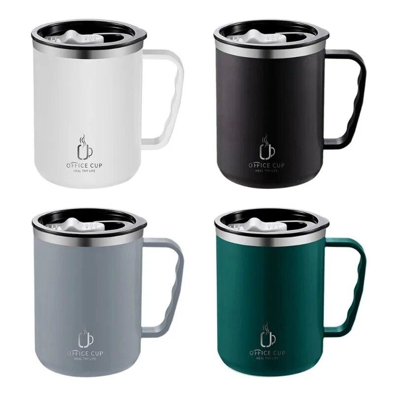 

Stainless Steel Coffee Cup Mug With Lid Insulated Coffee Mug Double Wall Coffee Tumbler With Handle Heat-resistant Drinkware
