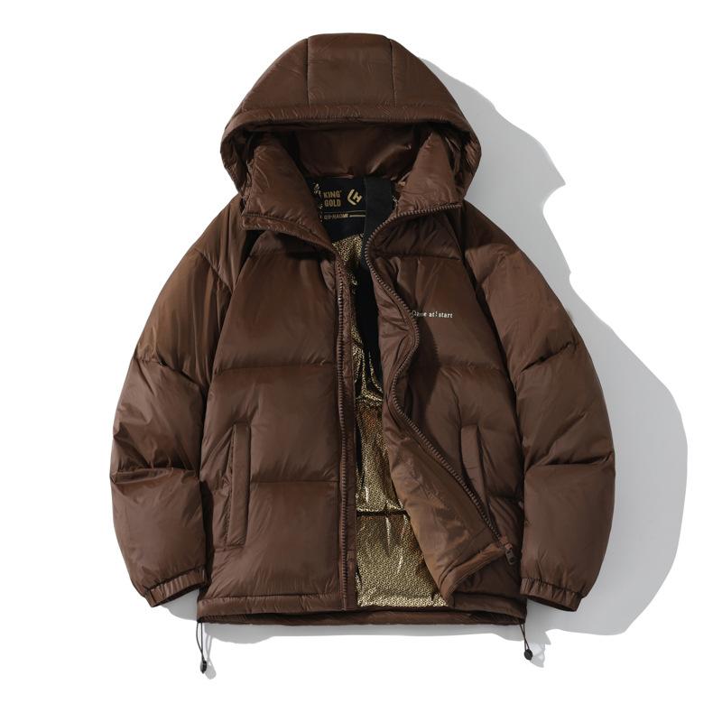 

Мужская осенне-зимняя новая легкая пушистая теплая короткая куртка на пуху, молодежная свободная куртка на утином пуху с капюшоном 4XL