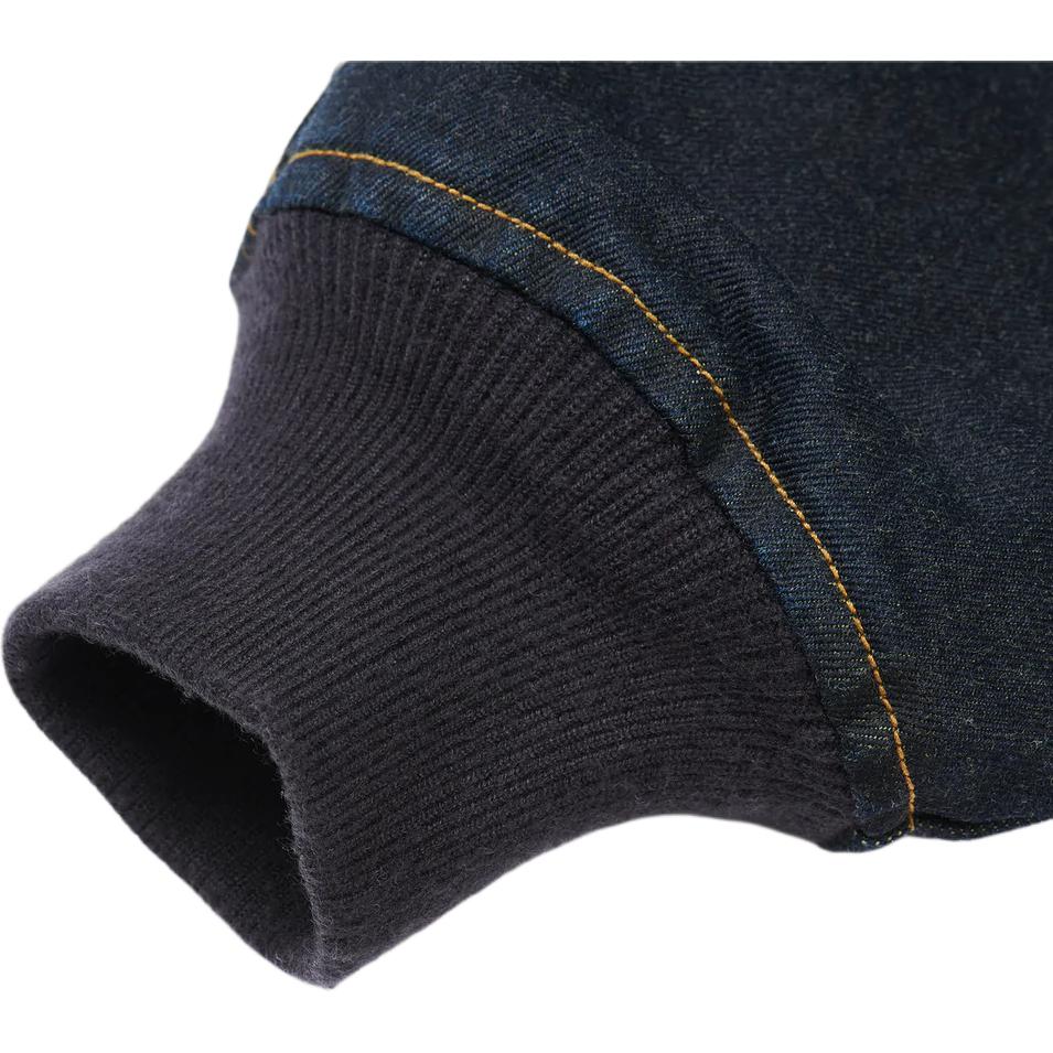 Palace FW22 Kevlar Denim Bomber Jacket with Multiple Pockets Men Outerwear Indigo P23JK103