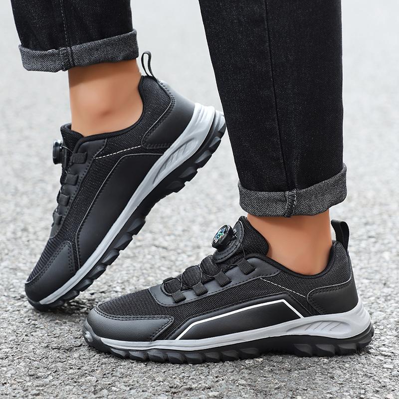TUINANLE Mens Wide Fit Sneakers Breathable PU Casual Trainers Outdoor Flat Large Size 39-48