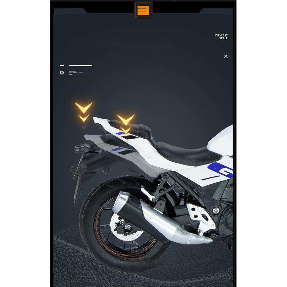 1/12 קנה מידה סוזוקי GSX250R סוג מנוע סימולציה צעצוע יצוק למות אופנוע כביש אוסף מכוניות