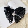 Fake Collars Shawl O-Neck Doll False Collar Shirt Women Hollow Crochet Lace Detachable Collar Clothes Accessories Faux Col