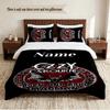 Ozzy Osbourne Personalized Custom Name 3‑Piece Bedding Set Soft Duvet Cover Set For Bedroom Home Decor