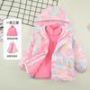 Girls Thickened Detachable Three In One Kids Winter Outdoor Jacket