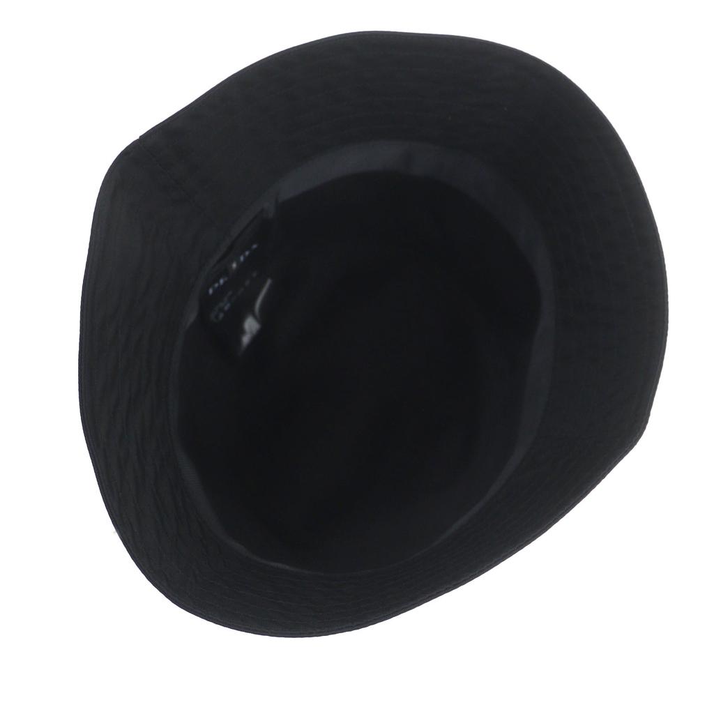 Excellent PRADA Hat With Logo Hat Bucket Black Recycled Polyamide Mens S 2HC137 Used