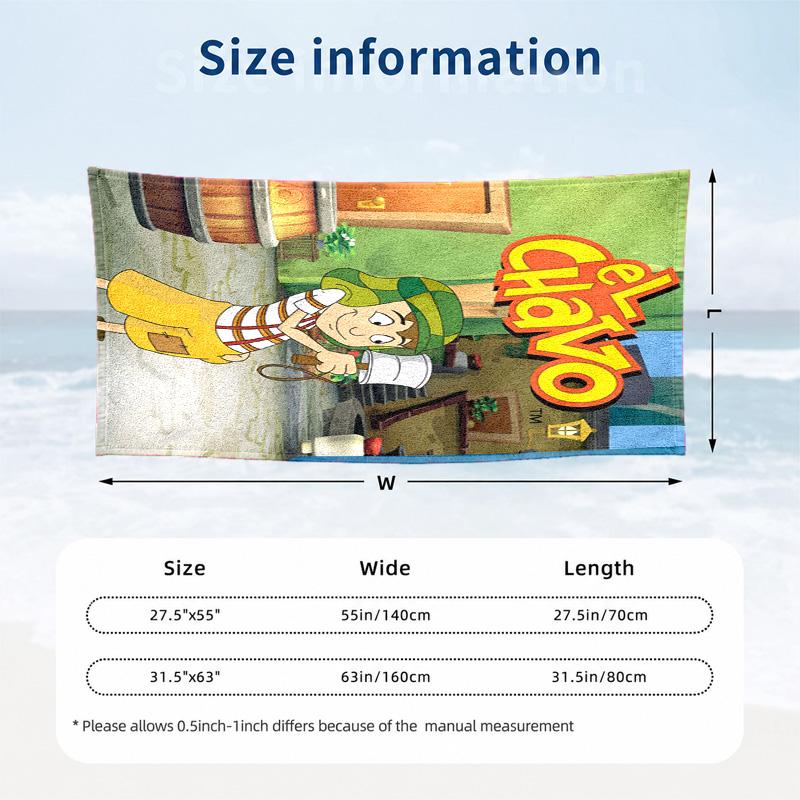 El chavo Microfiber Beach Towel Quick Dry Sand Free Lightweight Beach Towels for Travel Swimming Camping