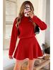 Seventeen Colors Slim Fit Half High Collar Knit Dress in Five Sizes