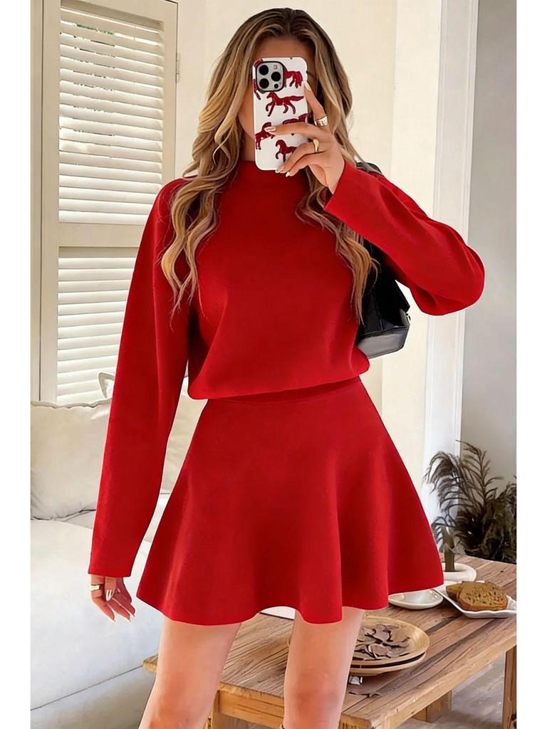 Seventeen Colors Slim Fit Half High Collar Knit Dress in Five Sizes