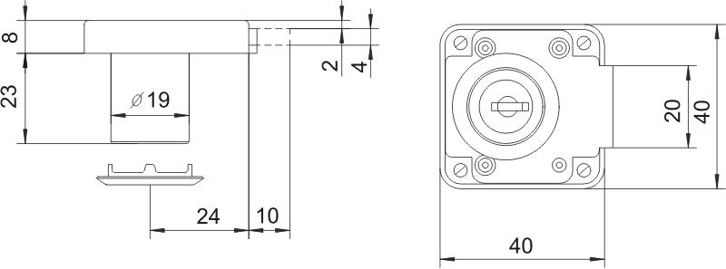 VS400 CYLINDER FURNITURE LOCK - MP ZM VS400