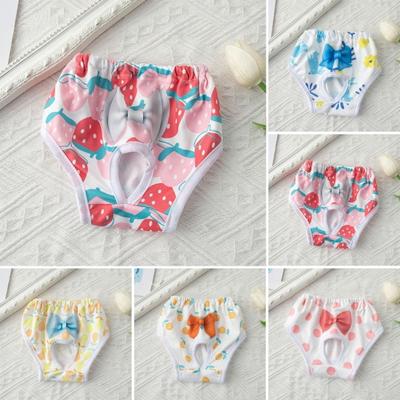 Dog Diapers Physiological Pant Vibrant Pattern Printed Breathable Comfortable To Wear Elasticity Dog Menstrual Pants Pet Princess Panties