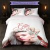 Billie Eilish Print 3Pcs Duvet Cover Set 1 Duvet Cover and 2 Pillowcases Soft Bed Linen For Household Bedroom